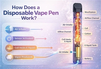 Hvordan fungerer en disponibel vape penn?